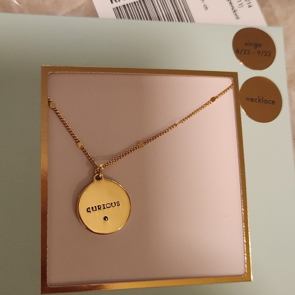 Kate Spade Virgo Gold Necklace with Mint Packaging